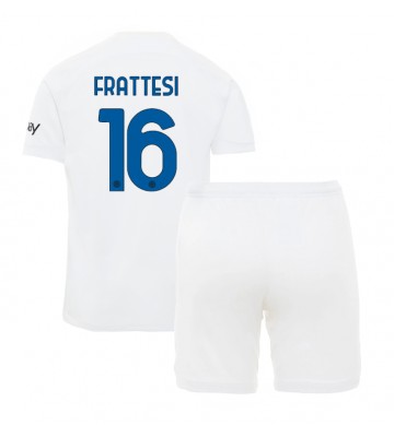 Inter Milan Davide Frattesi #16 Borta Kläder Barn 2023-24 Kortärmad (+ Korta byxor)